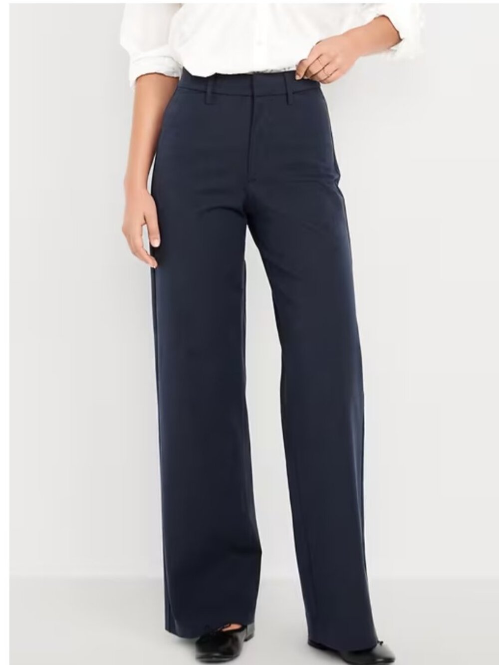 Old Navy High-Waisted Pixie Super Wide-Leg Pants | Navy | Size 14